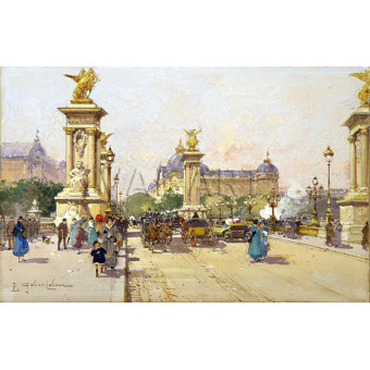 РЕПРОДУКЦИИ НА КАРТИНИ Мостът Александър III и Гран Пале (1920)